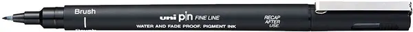 Liner Uni Pin - PINBR-200, tip perie, 1 mm, negru