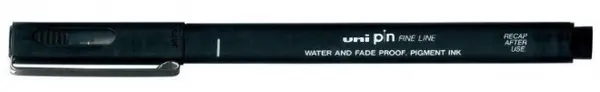 Liner Uniball Pin Fine – Negru, 0.6 mm