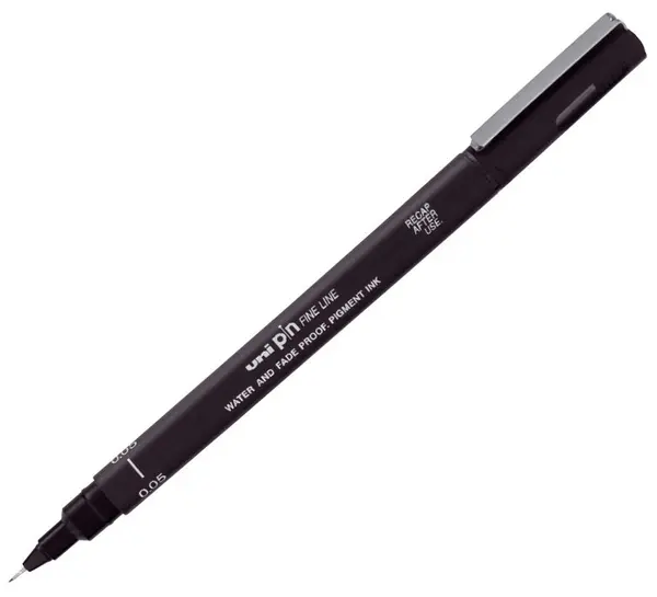 Liner Uniball Pin Fine – Negru, 0.8 mm