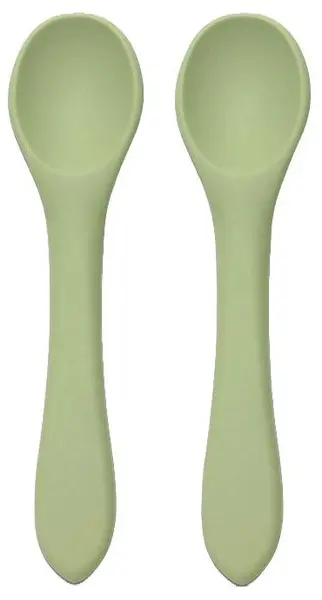 Linguri de silicon Lorelli - Natural, 2 buc, Fresh Green