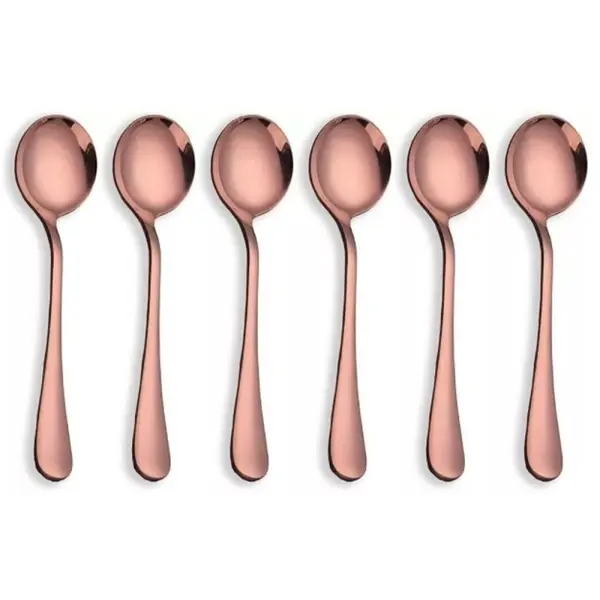 Linguri din Inox, Roz Auriu, 6 Bucati, Berglander