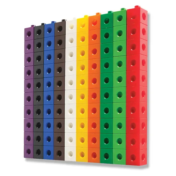 Linking Cubes, set 100 cuburi interconectabile multicolor