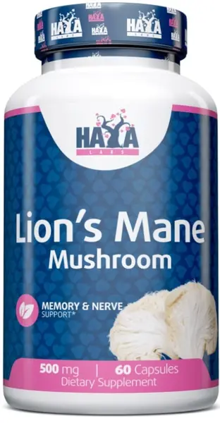 Lion's Mane Mushroom, 500 mg, 60 capsule, Haya Labs