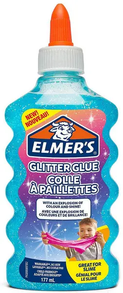 Lipici stralucitor Elmer's Glitter Glue - 177 ml, albastru