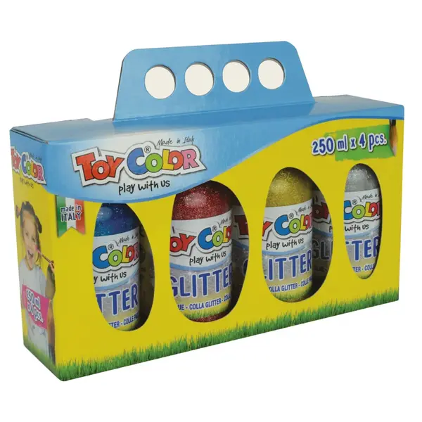 Lipici Toy Color Magic Glitter 250ml x 4 bucati/set Lipici Toy Color Magic Glitter 250ml x 4 bucati/set