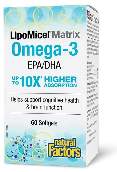LipoMicel Matrix Omega-3, 60 capsule moi, Natural Factors