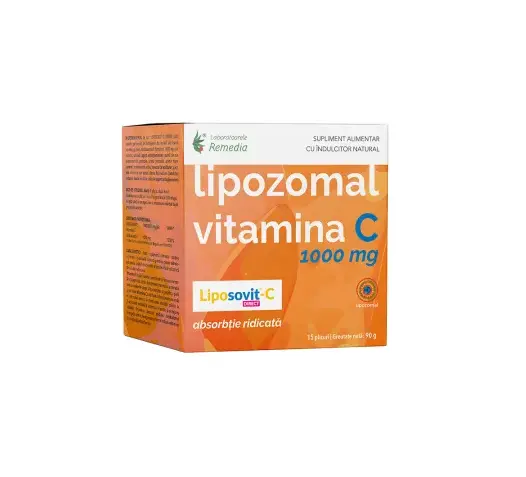 Lipozomal Vitamina C 1000 mg 15 plicuri