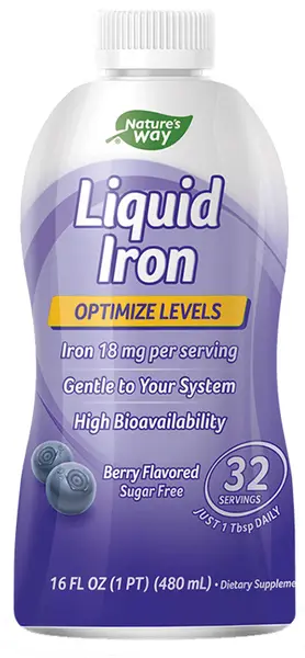 Liquid Iron, Coacăze, 480 ml, Nature's Way