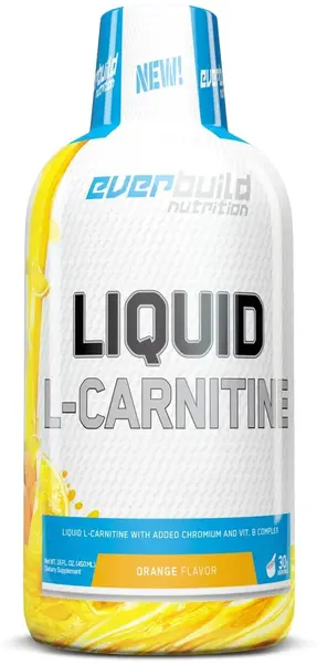 Liquid L-Carnitine + Chromium, portocală, 450 ml, Everbuild