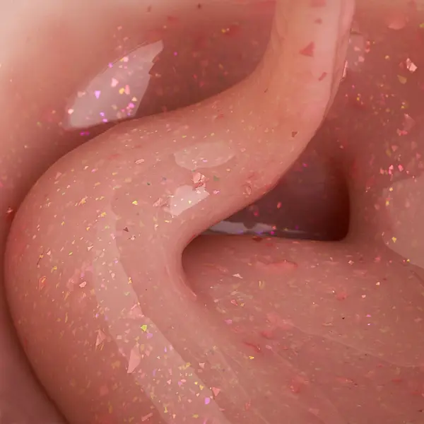 Liquid Polygel Everin 023 – Melon Mambo | HEMA & TPO Free | Roz piersică cu sclipici