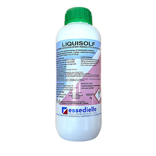 Liquisolf 1 kg, dioxid de sulf lichid italian de concentratie 18%, Essedielle, conservant vin, miros redus - Default Title