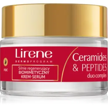 Lirene Ceramides & Peptides Duo Complex 60+ Crema de noapte reparatorie cu efect de regenerare
