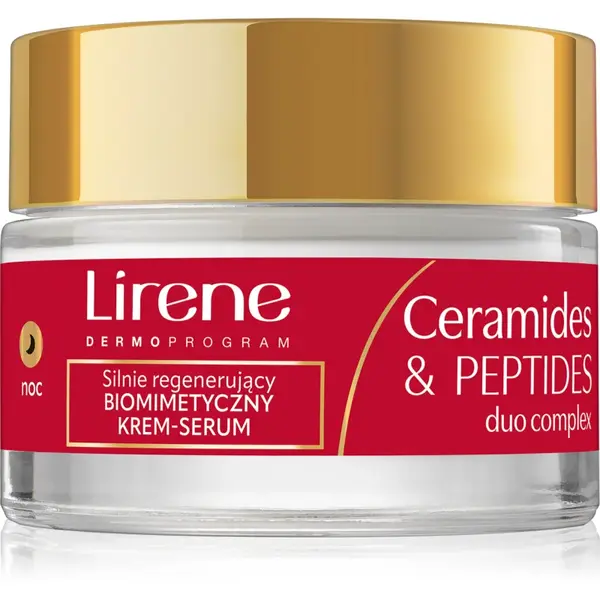 Lirene Ceramides & Peptides Duo Complex Crema de noapte reparatorie cu efect de regenerare 50 ml