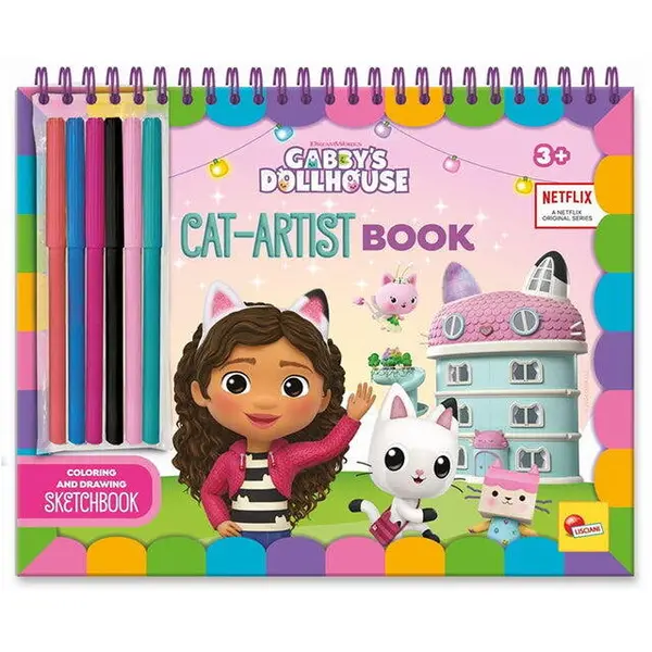 LISCIANI Carte cu activitati Gabby's Dollhouse - Gab-Tastic