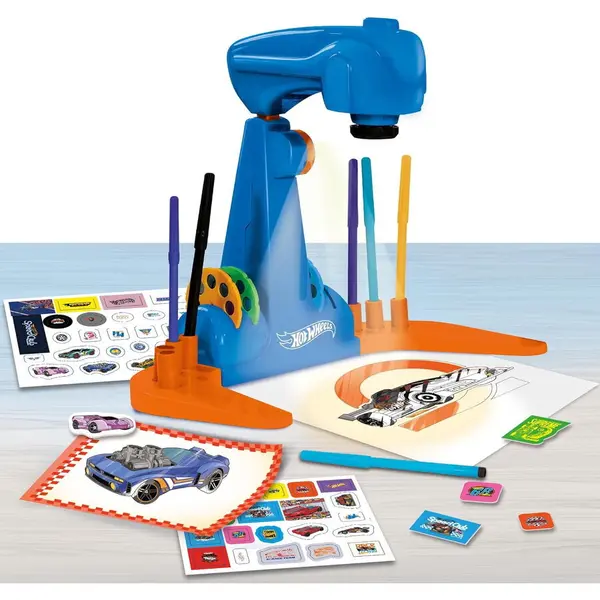LISCIANI Proiector pentru desen - Hot Wheels, varsta 5+, Albastru