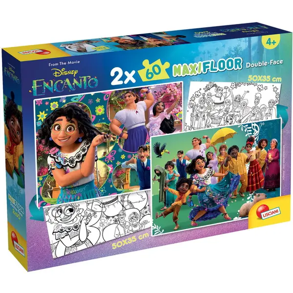 LISCIANI Puzzle de colorat - Encanto (2 x 60 piese)