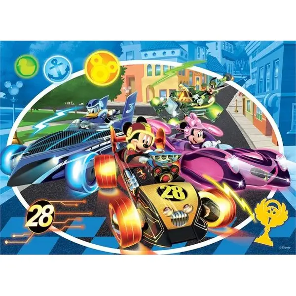 LISCIANI Puzzle de colorat - Mickey in cursa (24 piese)