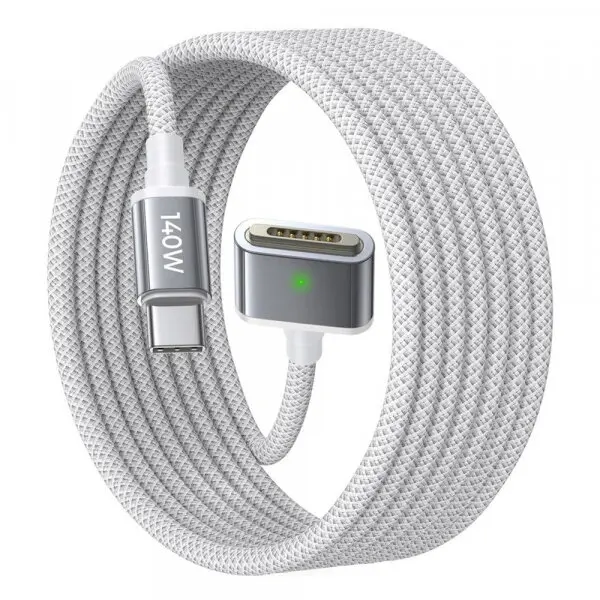Lisen Cablu Incarcare USB-C - MagSafe 3 Lisen, 140W, 2m, Argintiu