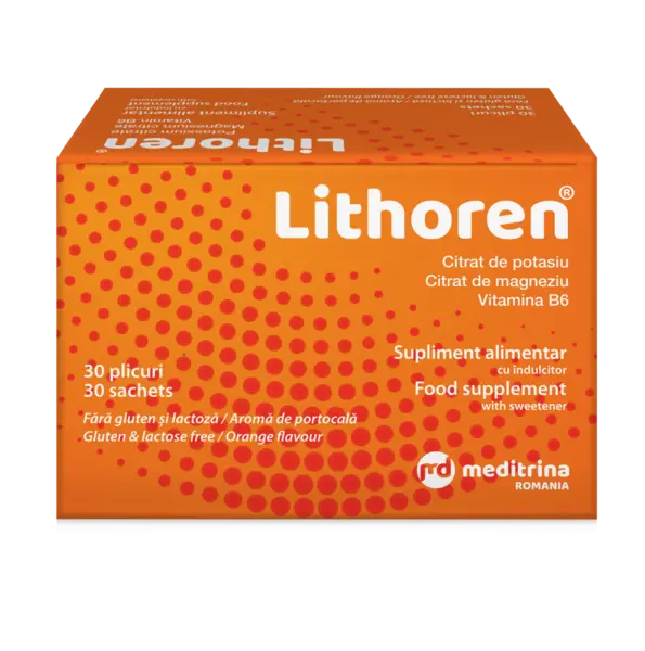 Lithoren aroma de portocale, 30 plicuri, Meditrina Pharmaceuticals