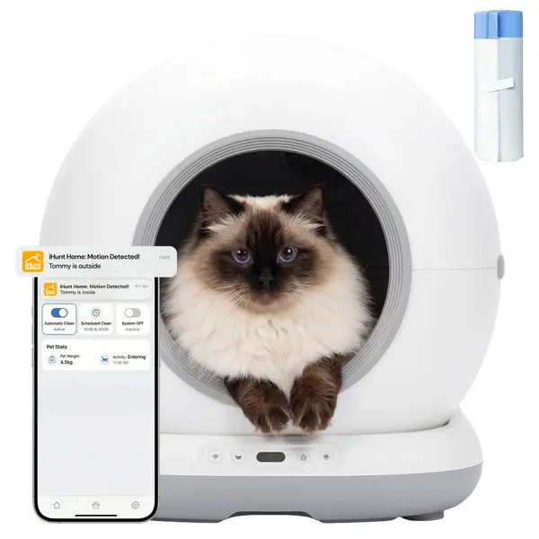 Litiera Automata iHunt Smart Cat Litter V6, Wi-Fi, Senzori, Aplicatie Smart