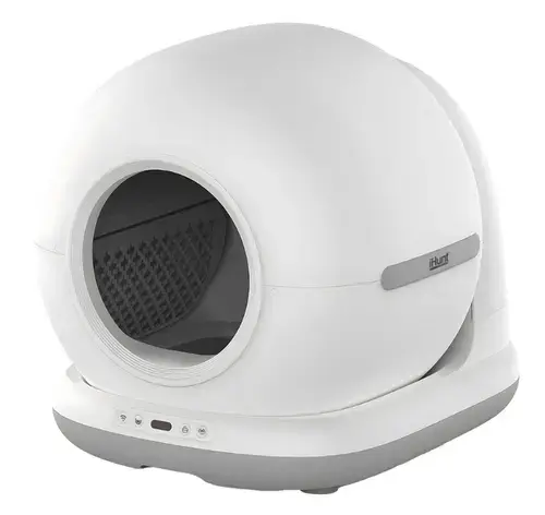 Litiera Automata iHunt Smart Cat Litter V6, Wi-Fi, Senzori, Aplicatie Smart (Alb)