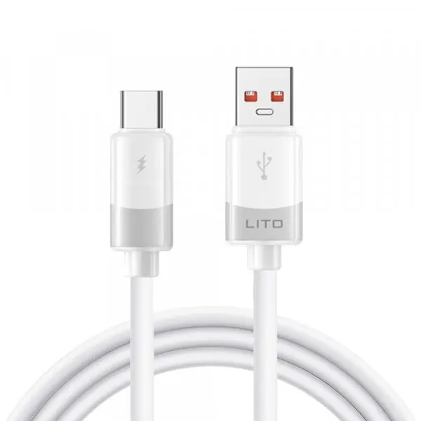LITO Cablu Date si Incarcare USB-A - USB-C Lito LD07, 18W, 1m, Alb