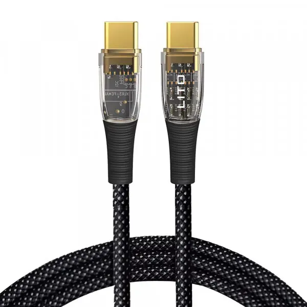 LITO Cablu Date si Incarcare USB-C - USB-C Lito LD01, 60W, 1.2m, Negru