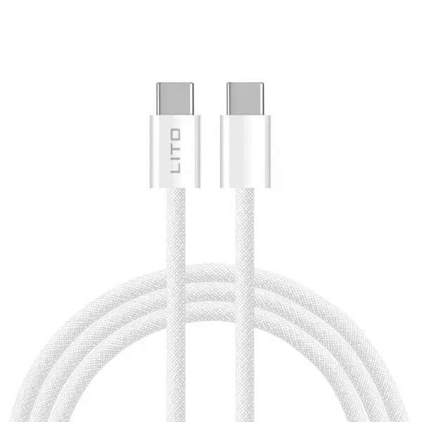 LITO Cablu Date si Incarcare USB-C - USB-C Lito LD04CC, 60W, 2m, Alb