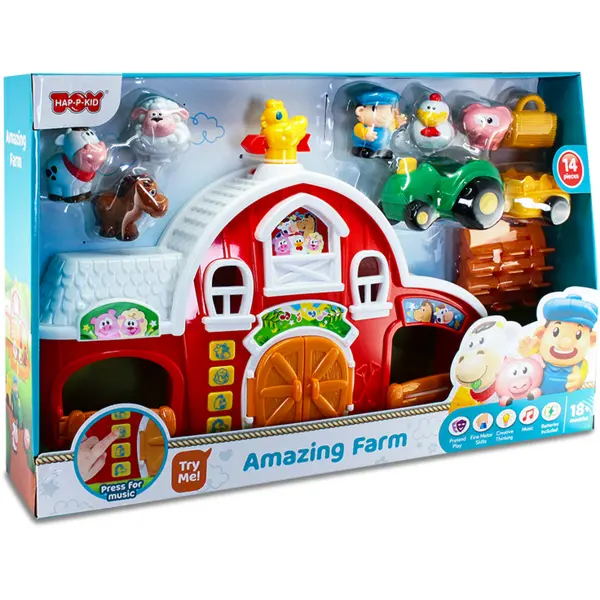 Little Learner Jucarie interactiva Little Learner La ferma, sunete animale, figurine incluse, 12 luni+