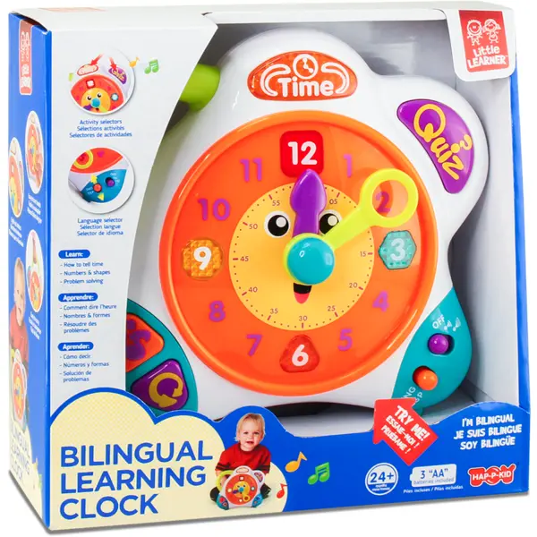 Little Learner Jucarie interactiva Little Learner Primul meu ceas, invata ceasul, 2 limbi
