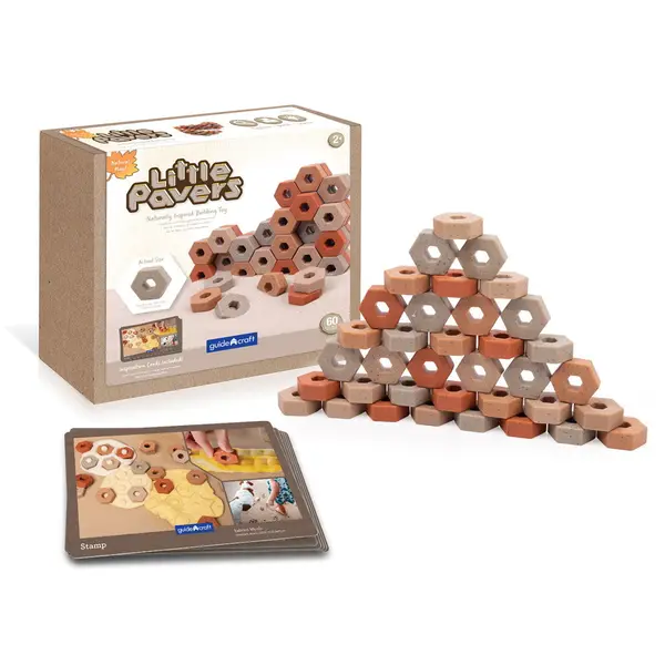 Little Pavers, set constructii cu 60 de pavele, Guidecraft multicolor