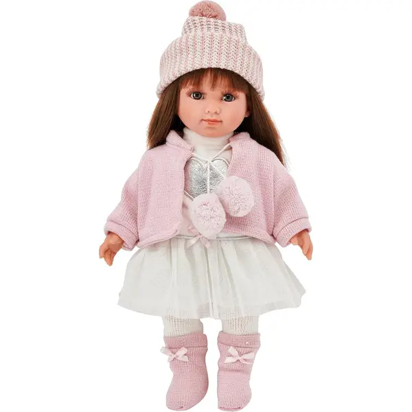 LLORENS Papusa Llorens Sara 53528, 35 cm, par brunet, ochi caprui