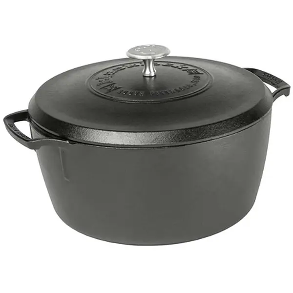 Lodge Ceaun din fonta cu capac - cuptor olandez triplu asezonat Lodge Blacklock 26 cm 5,2 litri L-BL02DO