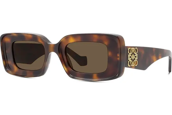 Loewe Anagram Dark havana Geometric Sunglasses