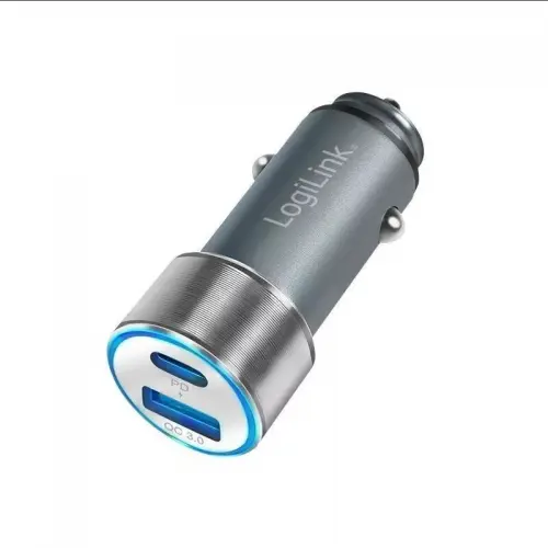 logilink Adaptor, LogiLink, 1x USB-C PD, 1x USB-A QC, 36 W, Argintiu