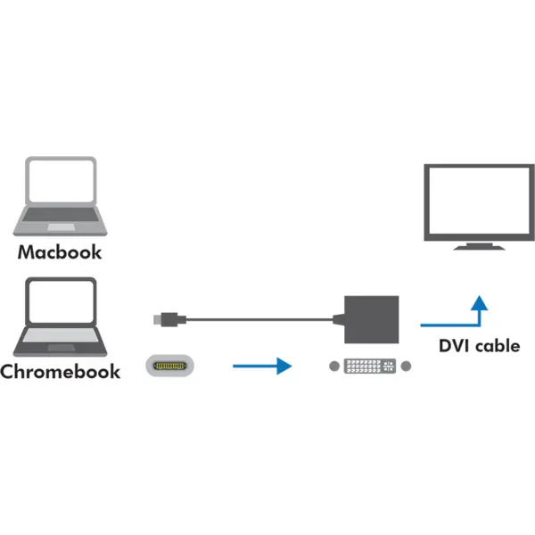 logilink Adaptor Logilink UA0245A, USB-C male - DVI male,