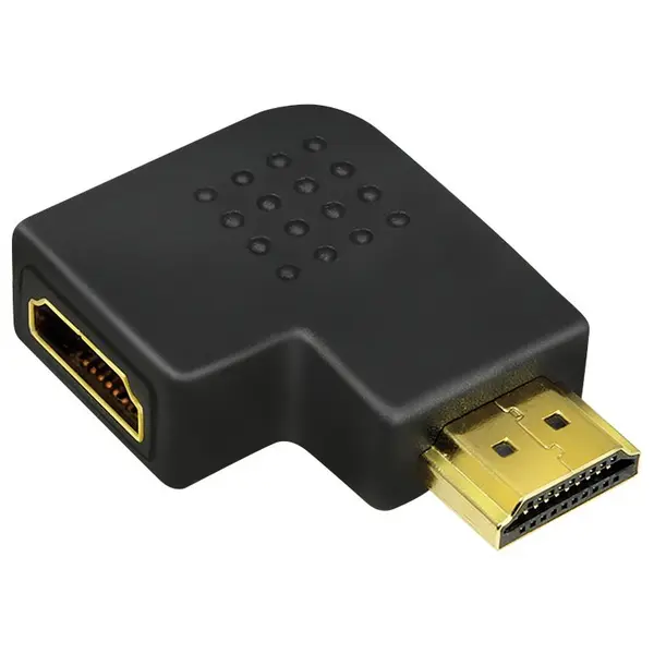 logilink Adaptor video LOGILINK AH0008, HDMI - HDMI, conectori auriti, unghi de 90 grade, 4K UHD/30Hz, Negru