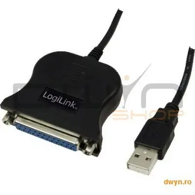 logilink Cablu convertor USB la PARALEL (D-Sub 25 pin), T/M, 1.5m, Logilink 'UA0054A'
