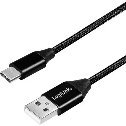 logilink Cablu de date Logilink CU0139, USB 2.0 - USB-C, 0.3m, Negru
