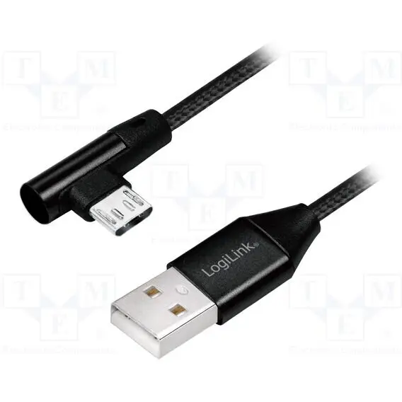 logilink Cablu Logilink CU0142 - USB 2.0 la micro-USB (90A° angled) male, 1m