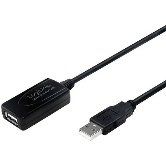 logilink Cablu prelungitor activ USB LOGILINK UA0143, USB 2.0, 10m (Negru)