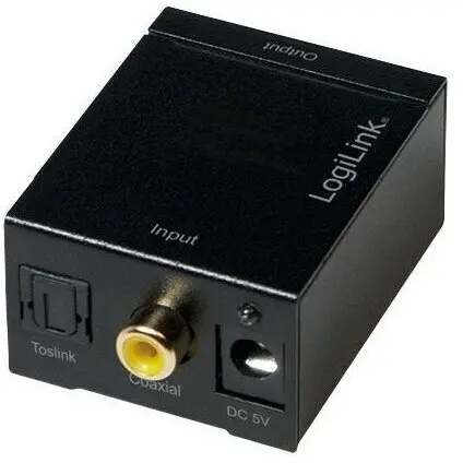 logilink Convertor audio intrare Digital iesire Analogica RCA + jack 3.5mm, alimentator extern 5V , LOGILINK, CA0101