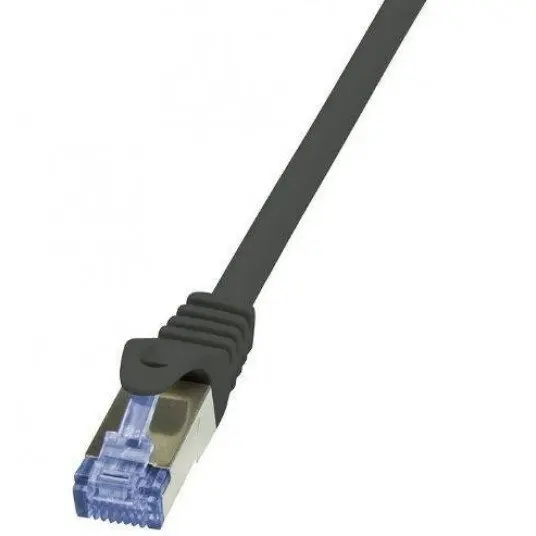 logilink LOGILINK - Patchcord Cablu Cat.6A 10G S/FTP PIMF PrimeLine 0,25m ,Negru, CQ3013S
