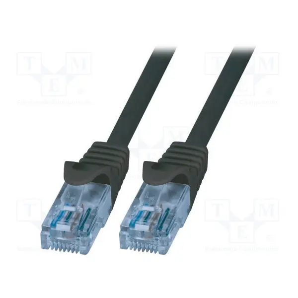 logilink Patch Cable Cat.6A 10GE Home U/UTP EconLine black 0,25m