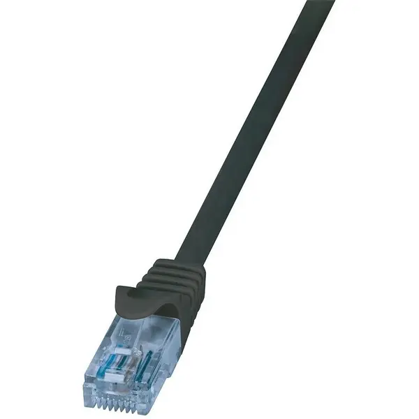 logilink Patch Cable Cat.6A 10GE Home U/UTP EconLine black 3,00m