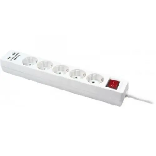 logilink Prelungitor cu intrerupator, 6 prize, 1,4m, black, Logilink 'LPS202B'