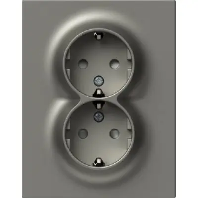 Logiq Priza Dubla SCHUKO Slim 16A Titan, TEM Modul TEM-VQ16TIF-U