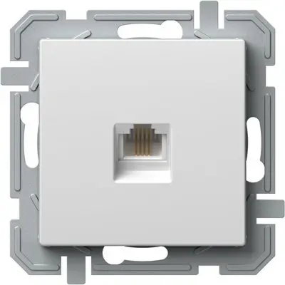 Logiq Priza Simpla Telefon 1P KS RJ11 Alb, TEM Modul TEM-KQ36PWXO-U