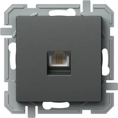 Logiq Priza Simpla Telefon 1P KS RJ11 Antracit, TEM Modul TEM-KQ36ATXO-U