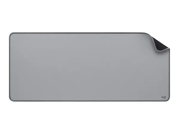 Logitech Desk Mat Studio Series - Mouse Pad Desk Mat 70 30 cm, Mid Grey, Spill Resistant